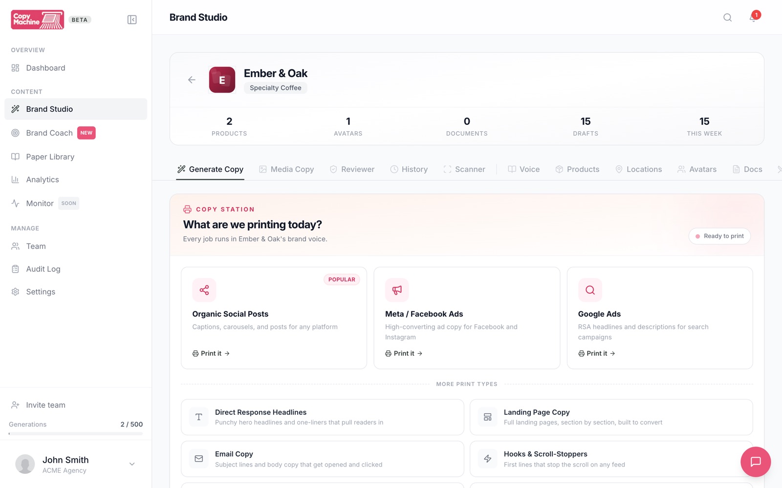 Brand voice editor
