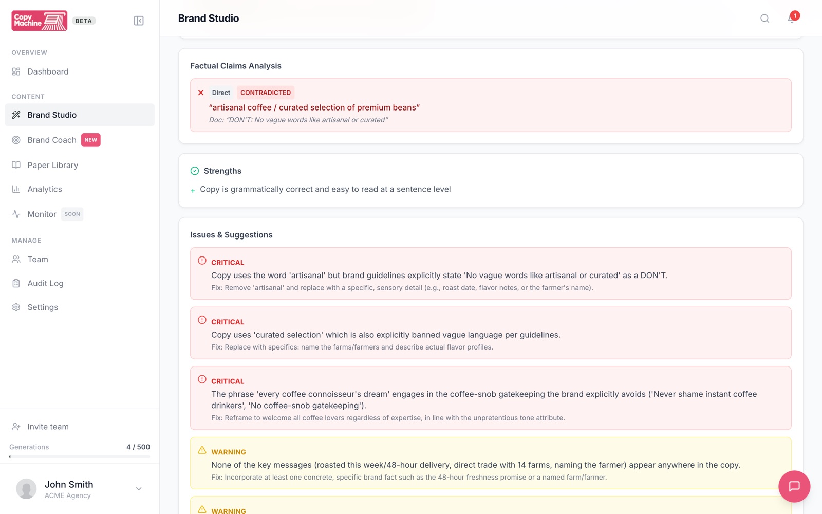 Brand reviewer